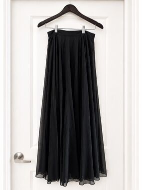 Black Chiffon Maxi Skirt